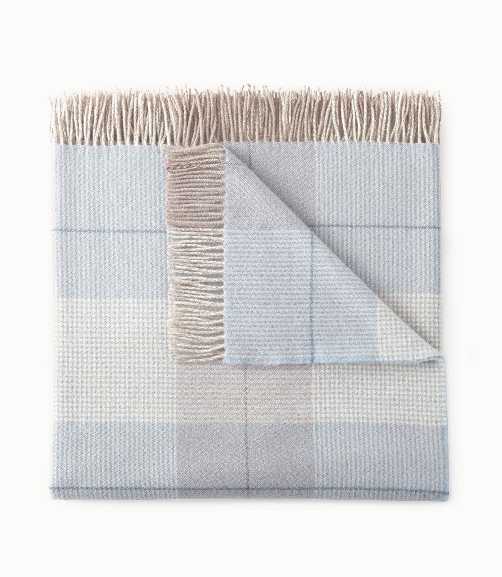 YORK MERINO WOOL PLAID THROW BLANKET